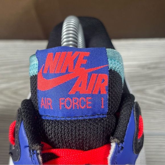 Nike Air Force 1 React GS 'Astronomy Blue Laser Crimson' Sneaker Shoe Womens 7.5 - Picture 7 of 11